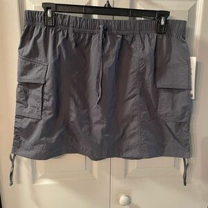 NWT Lululemon Nylon Cargo Mini Skirt LW8AKES OLBL oil blue size XL